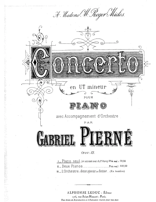 First page of Piano Concerto in C minor