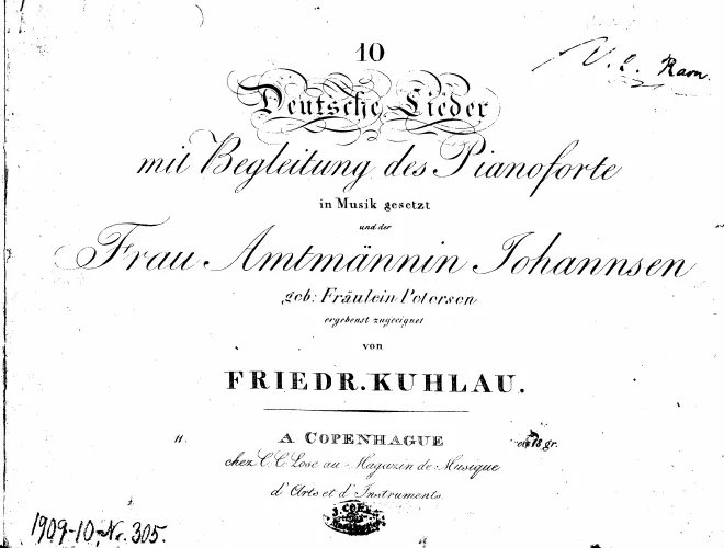 First page of 10 German Songs, Op.11a