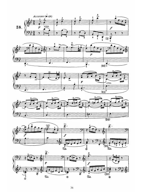 First page of Keyboard Sonata in B-flat major