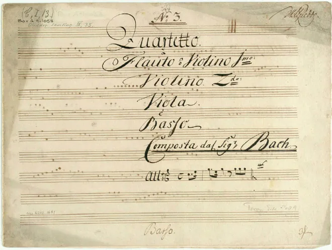 First page of Flute Quartet in C major