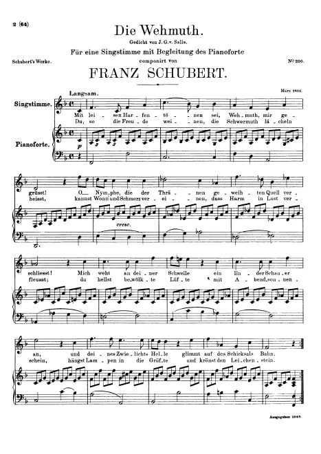 First page of Die Herbstnacht (Wehmut)