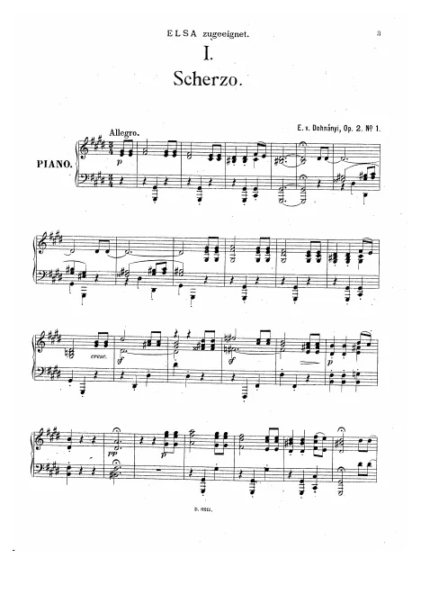 First page of Vier Klavierstücke