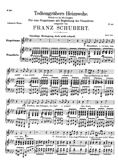 First page of Totengräbers Heimweh