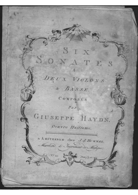 First page of 6 Trio Sonatas