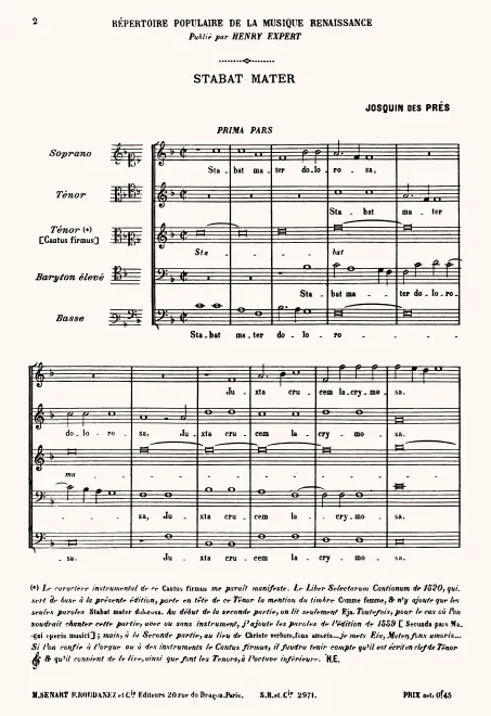 First page of Stabat Mater