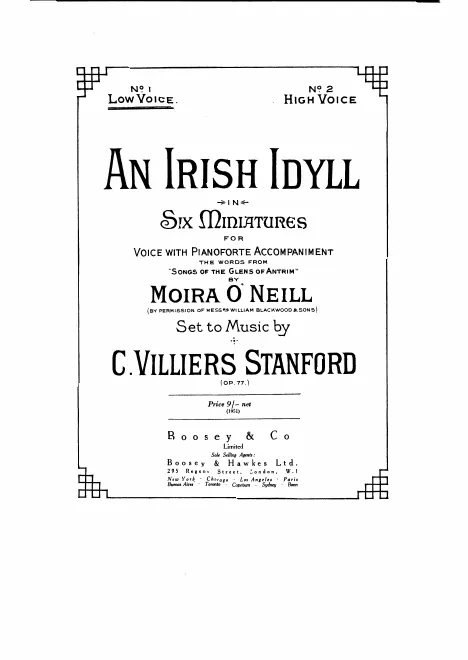 First page of An Irish Idyll in 6 Miniatures, Op. 77