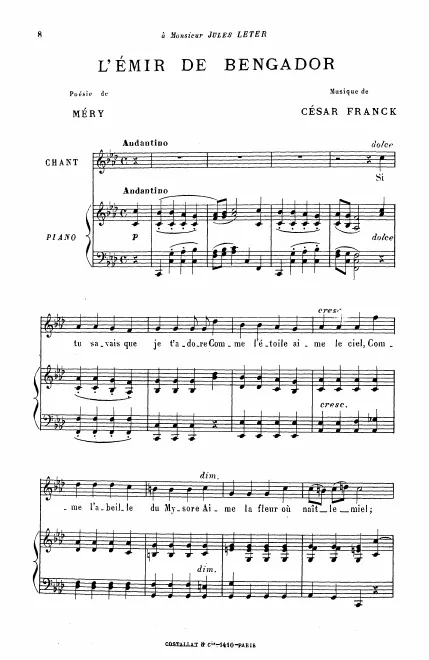 First page of L'émir de Bengador