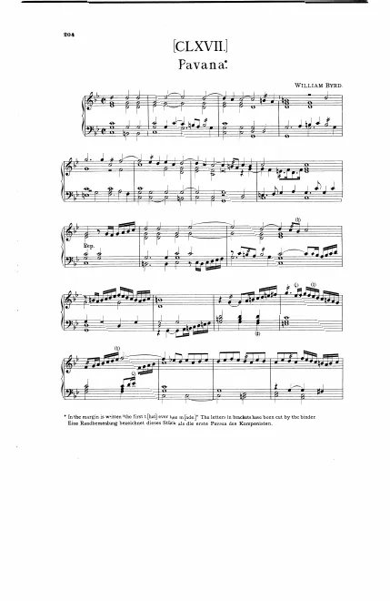 First page of Pavana & Galiarda