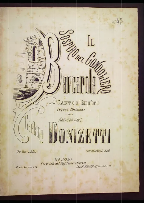 First page of Il sospiro del gondoliero