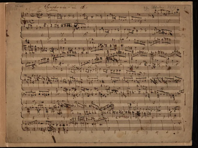First page of Symphony in B-flat major