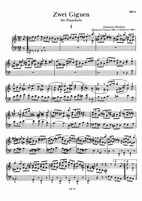First page of 2 Gigues