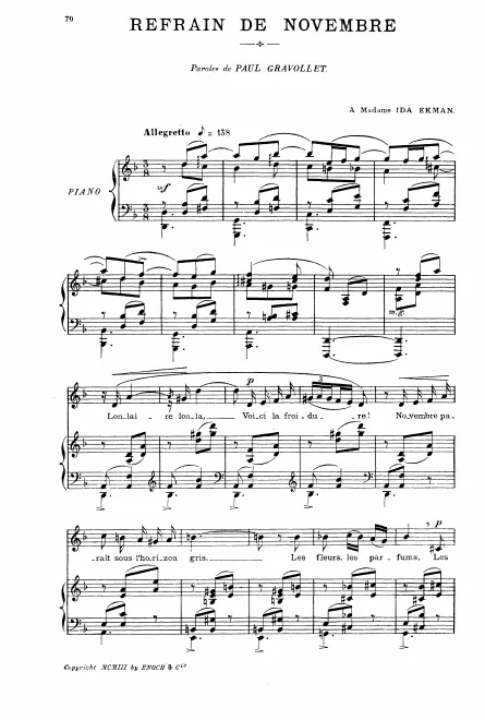 First page of Refrain de Novembre