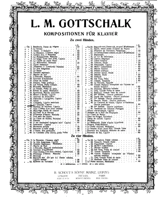 First page of La gitanella