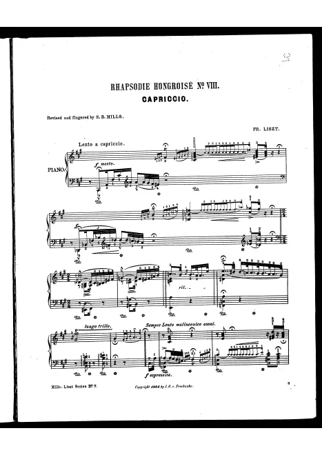 First page of Hungarian Rhapsody No.8