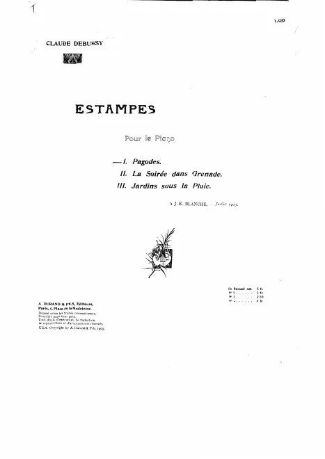 First page of Estampes