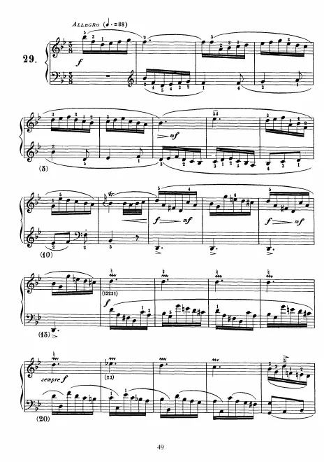 First page of Keyboard Sonata in B-flat major