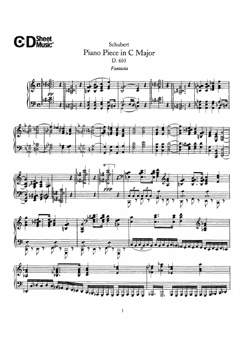 First page of Fantasie in C major
