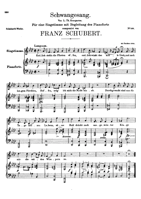 First page of Schwangesang