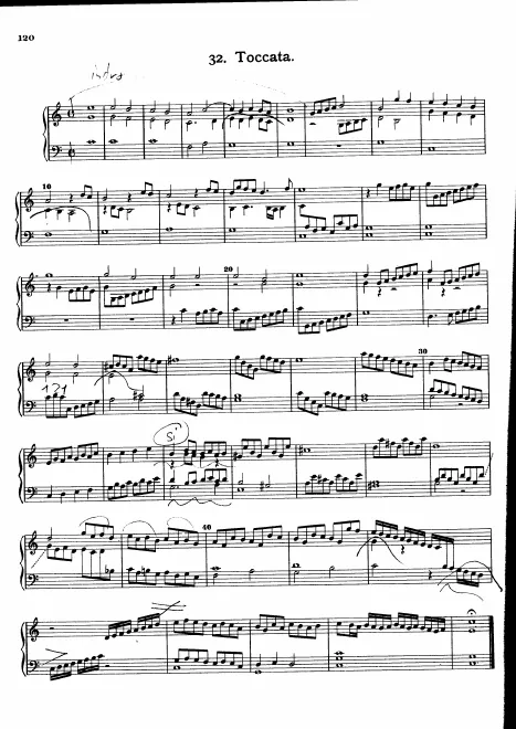 First page of Toccata XIII (Ionian)