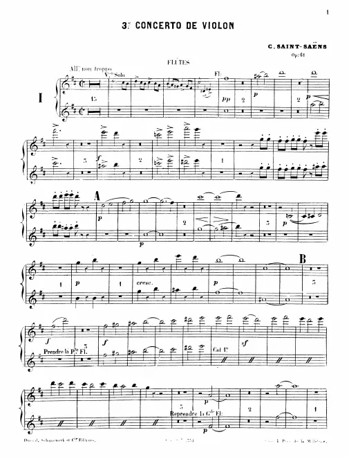 First page of Violin Concerto No.3