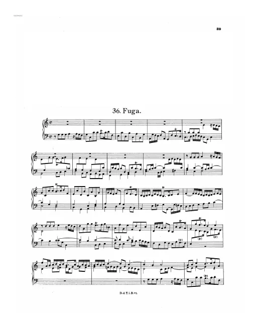 First page of Fugue in C major