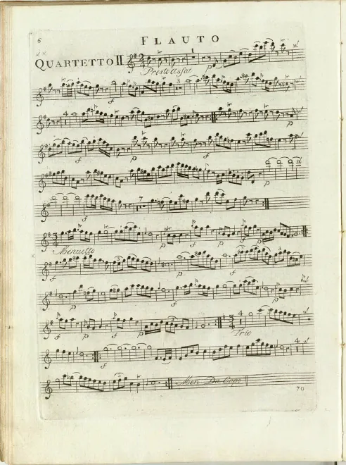 First page of Divertimento in G major, Hob.II:G4