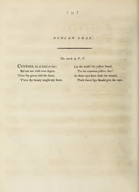 First page of Duncan Gray