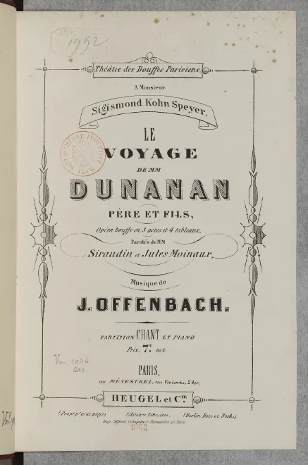 First page of Le voyage de MM. Dunanan père et fils