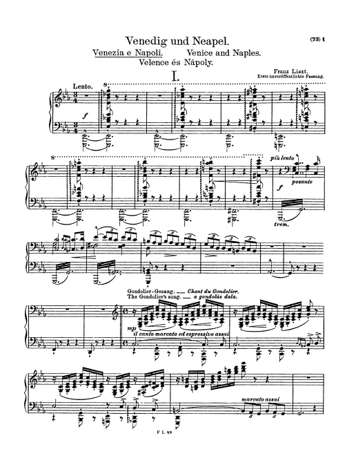 First page of Venezia e Napoli