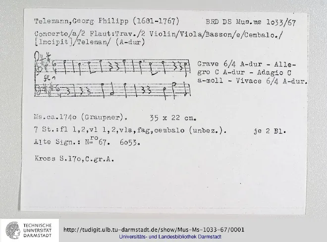 First page of Concerto for 2 Flutes and Bassoon