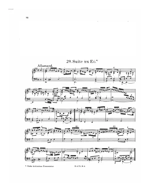 First page of Suite in E minor