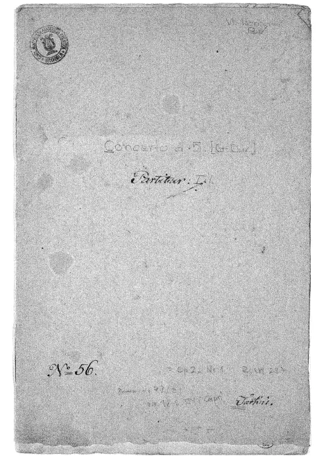 First page of Violin Concerto in G major