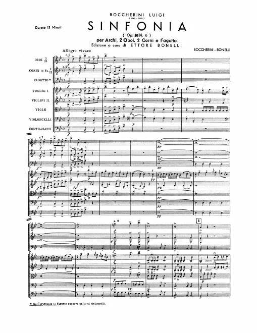 First page of Symphony in B-flat major