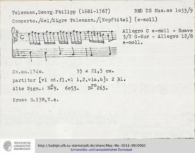 First page of Violin Concerto