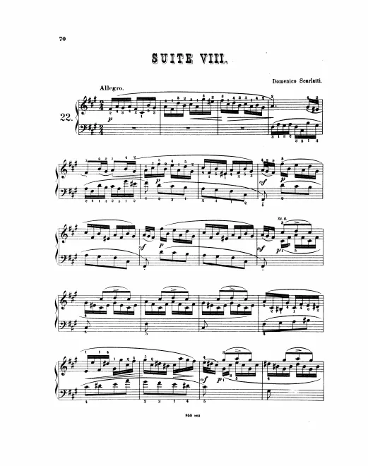 First page of Keyboard Sonata in F-sharp minor