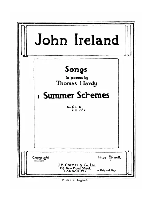 First page of 3 Songs to Poems by Thomas Hardy