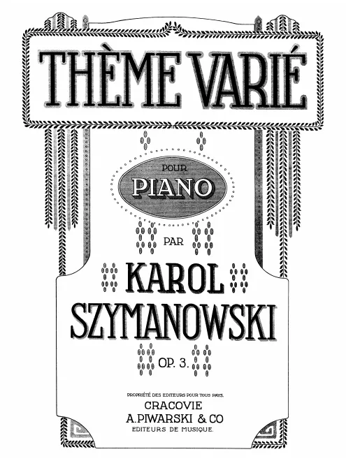 First page of Variations in B flat minor