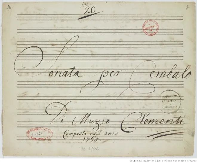 First page of Piano Sonata