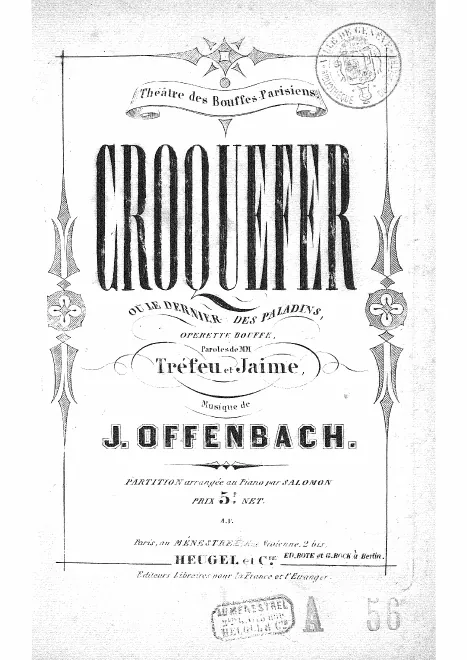 First page of Croquefer, ou Le dernier des paladins
