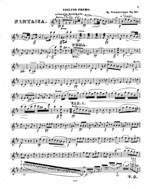 First page of Souvenir de Russie - Fantasie