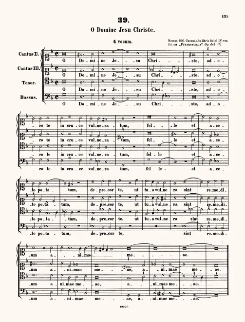 First page of O Domine Iesu Christe