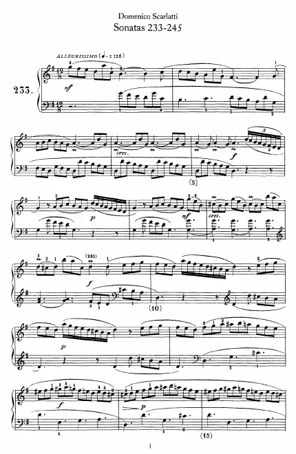 First page of Keyboard Sonata in G major