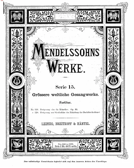 First page of An die Künstler
