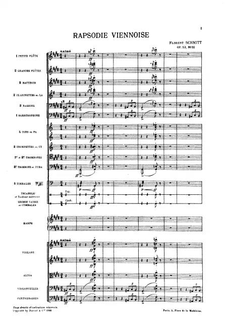 First page of Trois Rapsodies