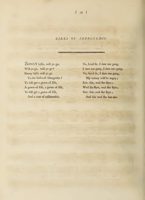 First page of The birks of Abergeldie