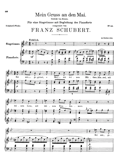First page of Mein Gruss an den Mai