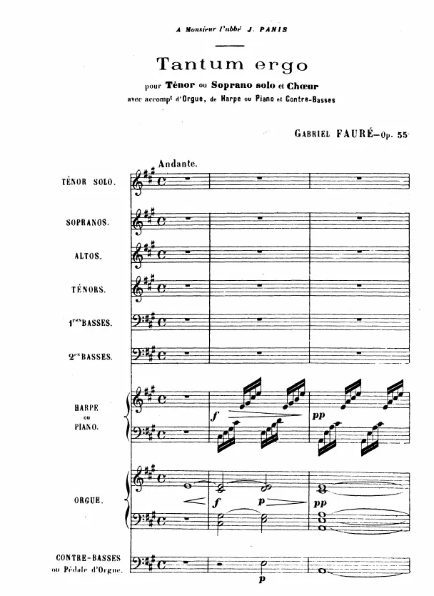 First page of Tantum ergo