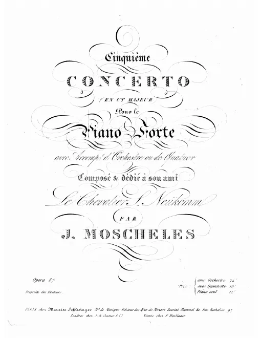 First page of Piano Concerto No.5
