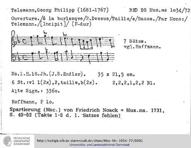 First page of Ouverture-Suite in F major