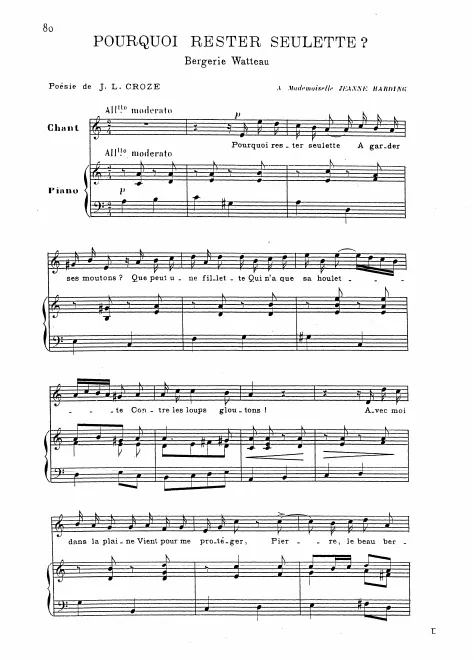 First page of Pourquoi rester seulette?